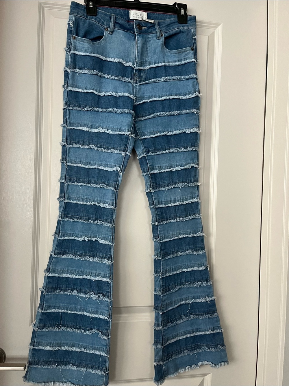 Y2K Patch Panel Flare Jeans